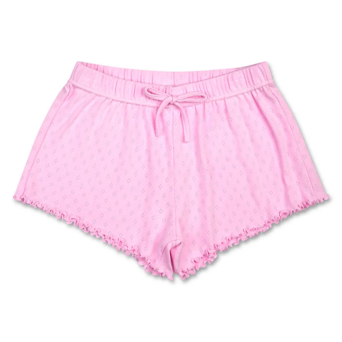 Pink Pointelle Shorts