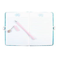 Bubble Gum Glitter Locking Journal  with Pen