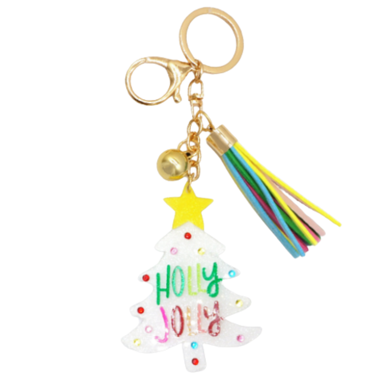 "HOLLY JOLLY" Keychain