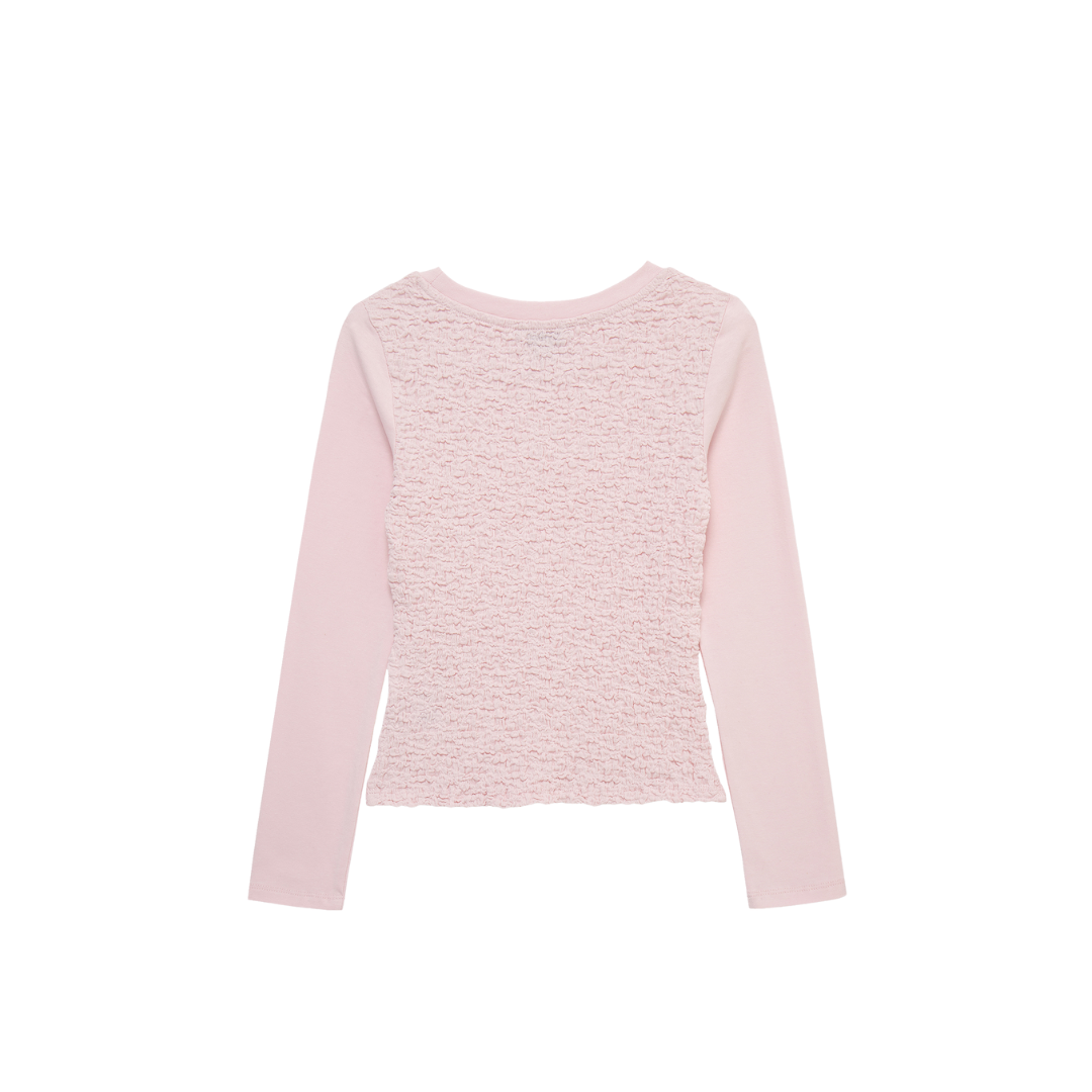 Smocked LS Top w/ Gathering