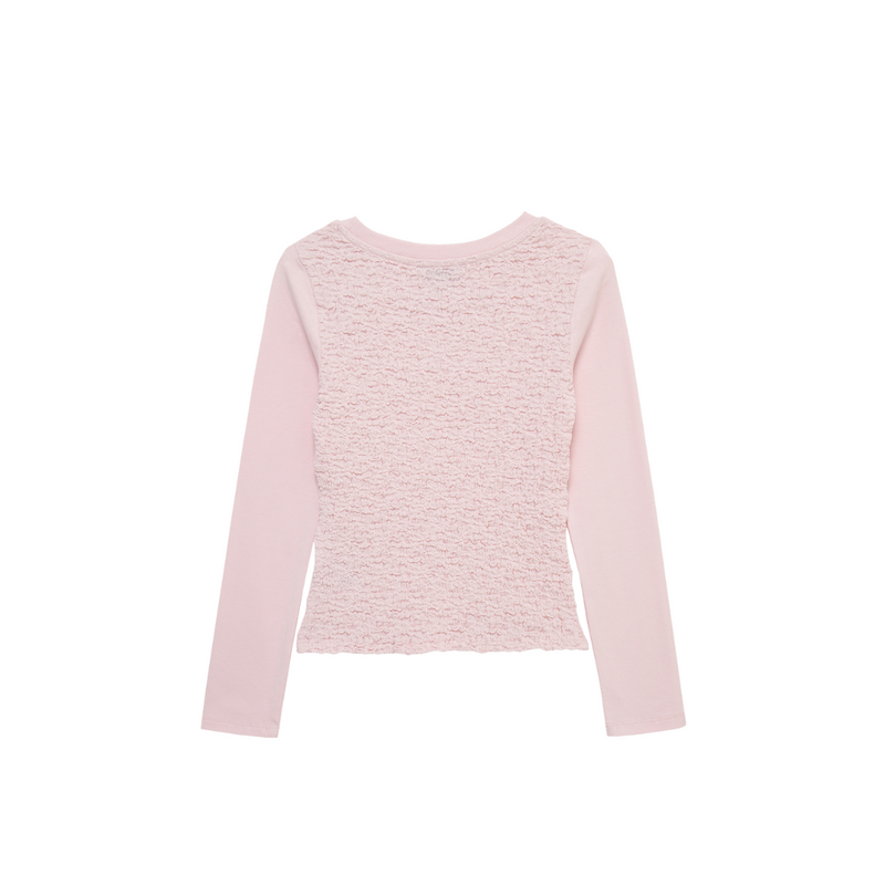 Smocked LS Top w/ Gathering