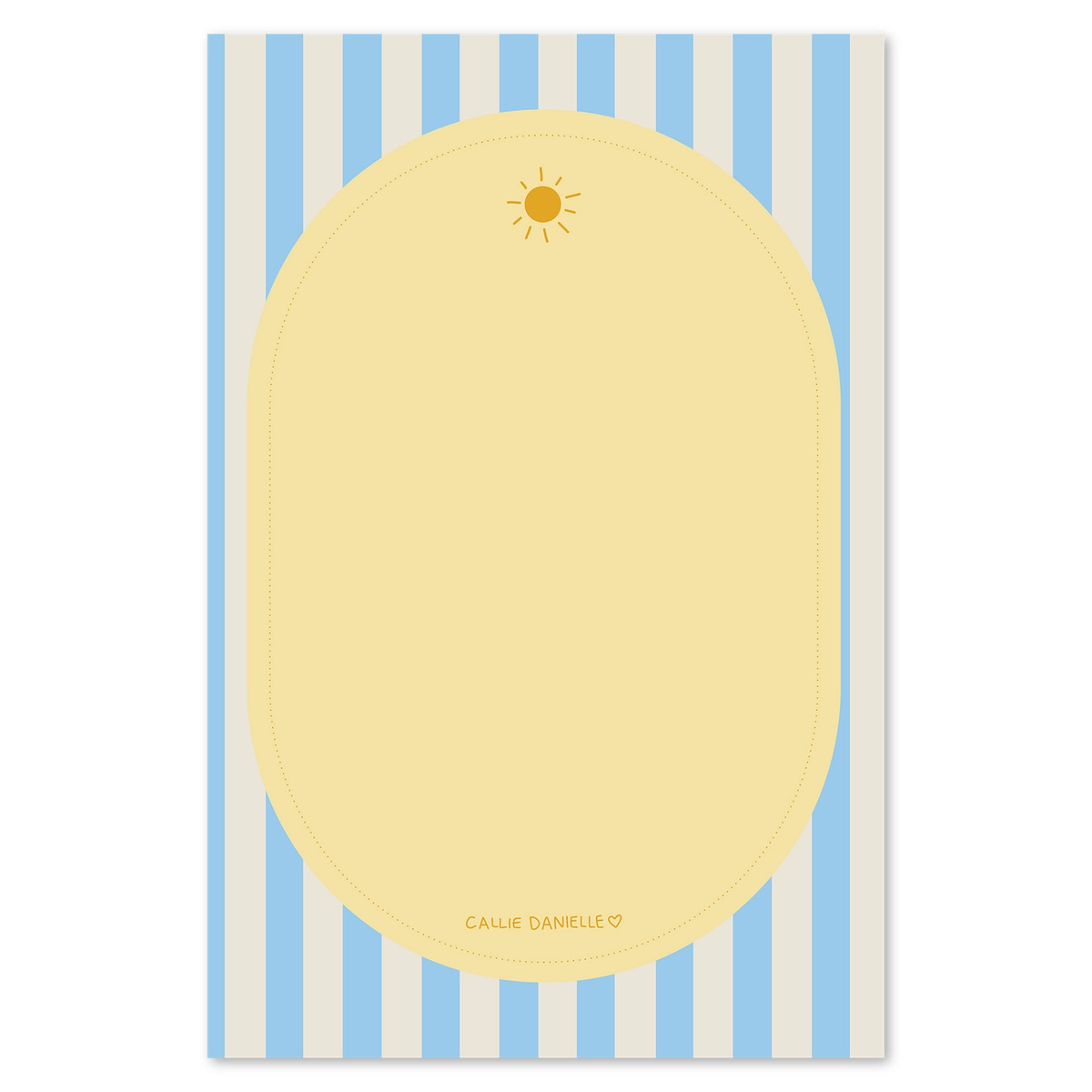 Sunny Striped 4x6 Notepad