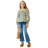 Shin Bijutsukai Ruffled Smocked Top