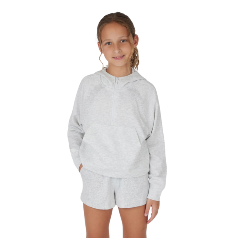 Terry Brushed Half Zip Hoodie