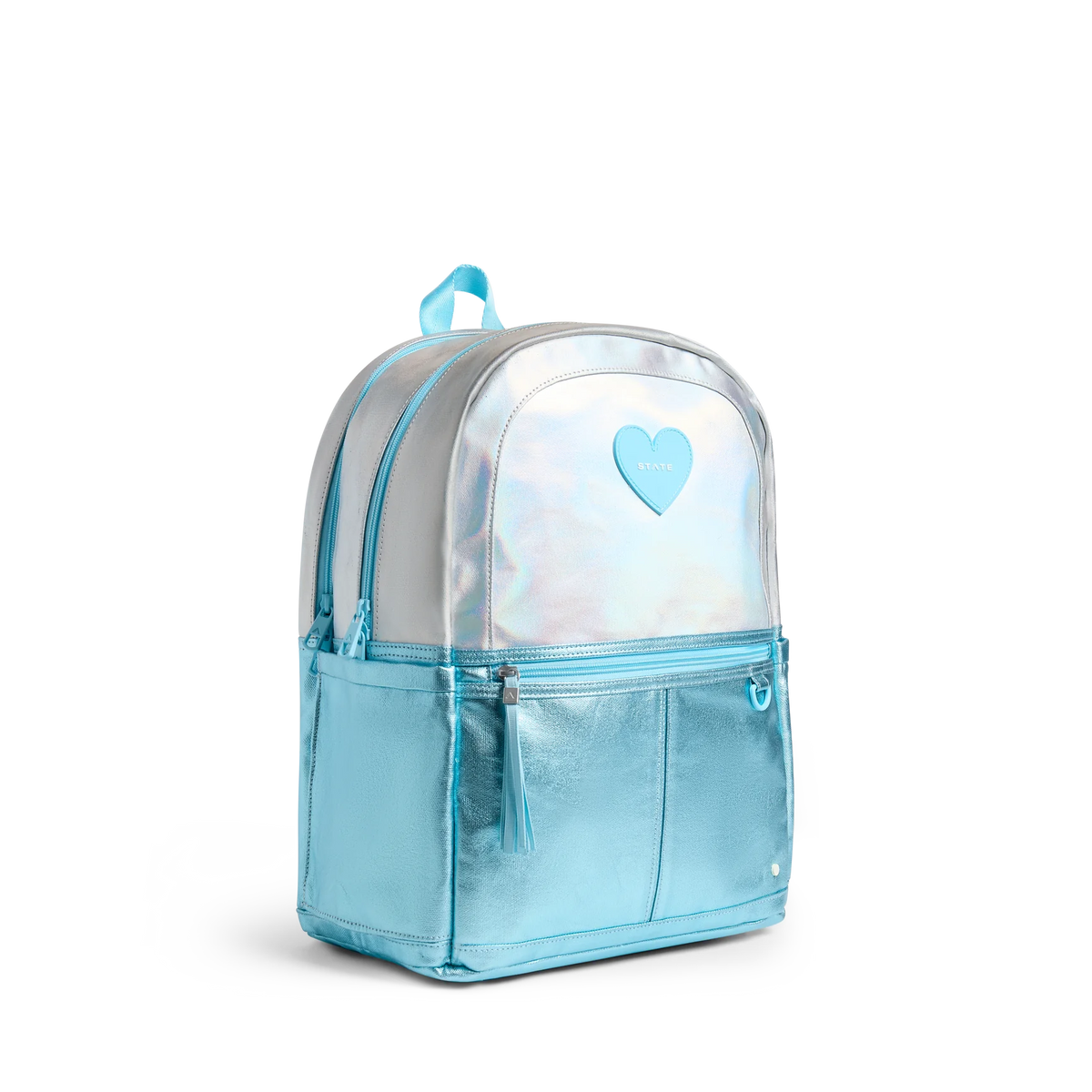 Kane Double Pocket Backpack - Blue Iridescent