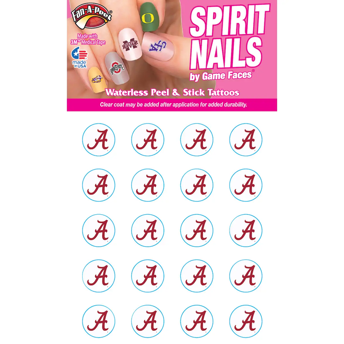 Alabama Temporary Tattoos Waterless Fingernails