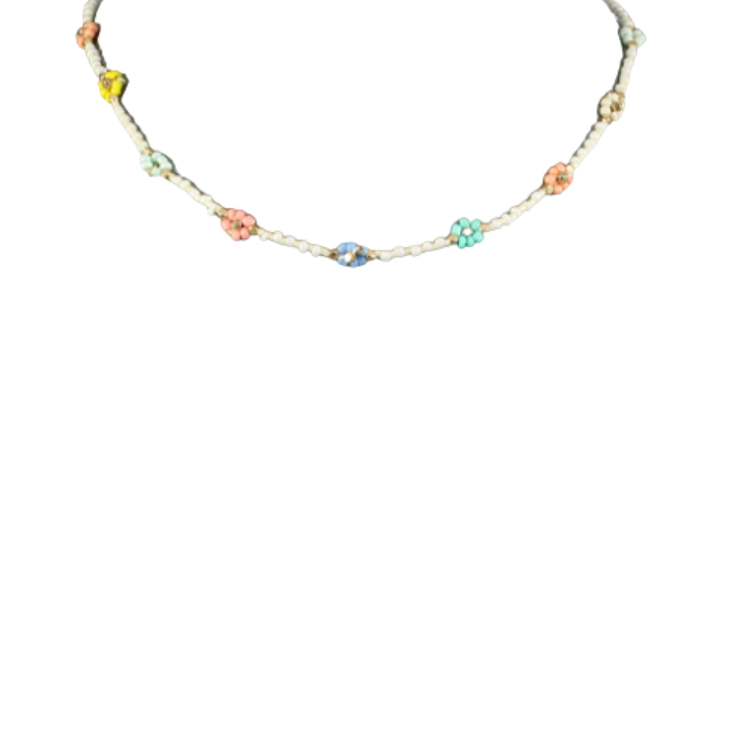9 Mini Flower Bead Necklace