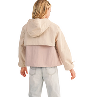 Hooded Windbreaker with Cinch Cuff