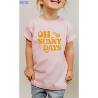 Oh Sunny Days Sun Motif Spring Kids Graphic Tee