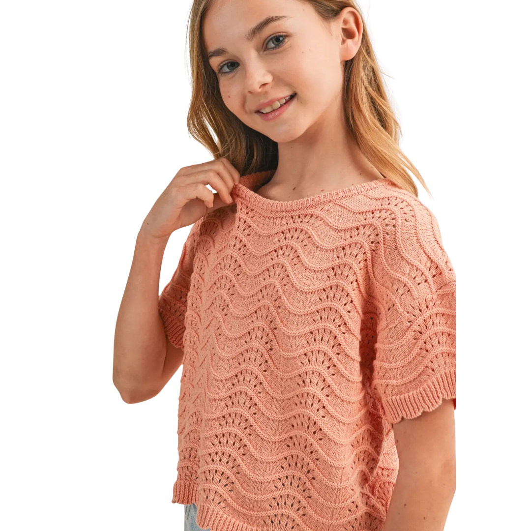Crochet Short Sleeve Top