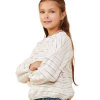 Sketch Striped Terry Knit Top