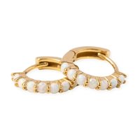 Opal Hoop Earrings