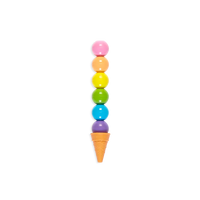 Rainbow Scoops Stacking Erasable Crayons+Scented Eraser