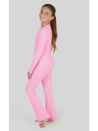 Rib Seamless Flare Pant