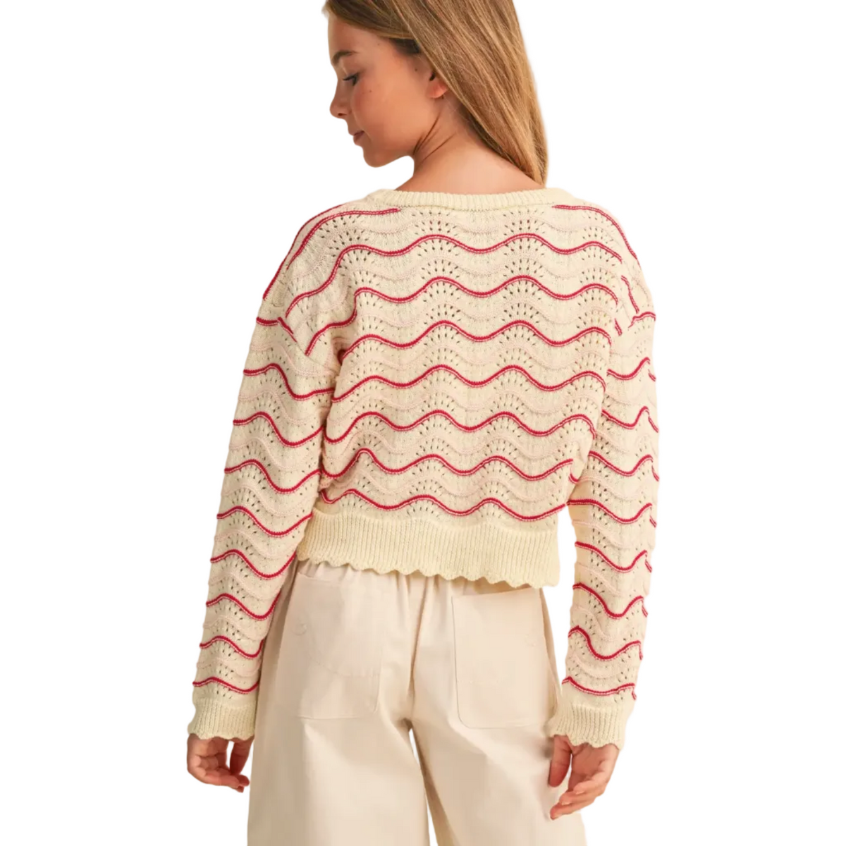 Wavy Knitwear Pull Over