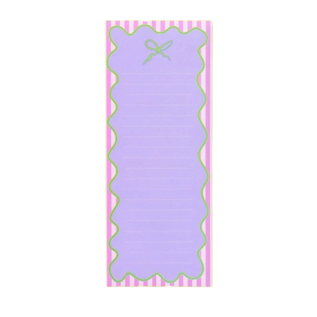 Green Ribbon & Bow List Pad - 100 Sheets