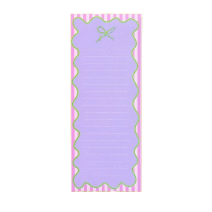 Green Ribbon & Bow List Pad - 100 Sheets