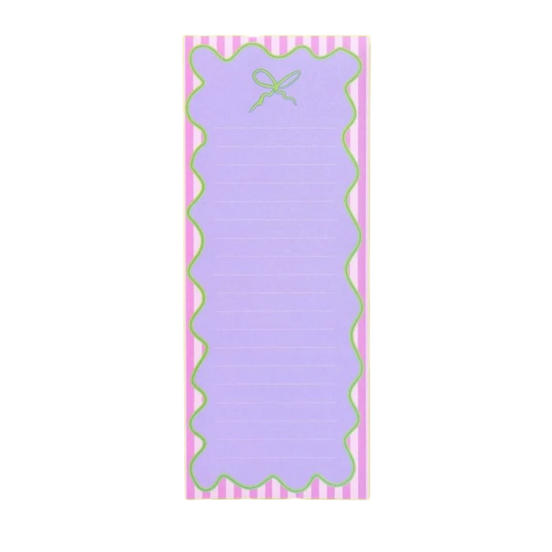 Green Ribbon & Bow List Pad - 100 Sheets
