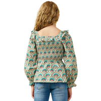 Shin Bijutsukai Ruffled Smocked Top