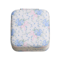 Floral/Pink Bow Jewelry Box - Travel Size