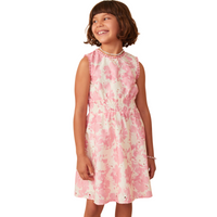 Sleeveless Eyelet Printed Dress