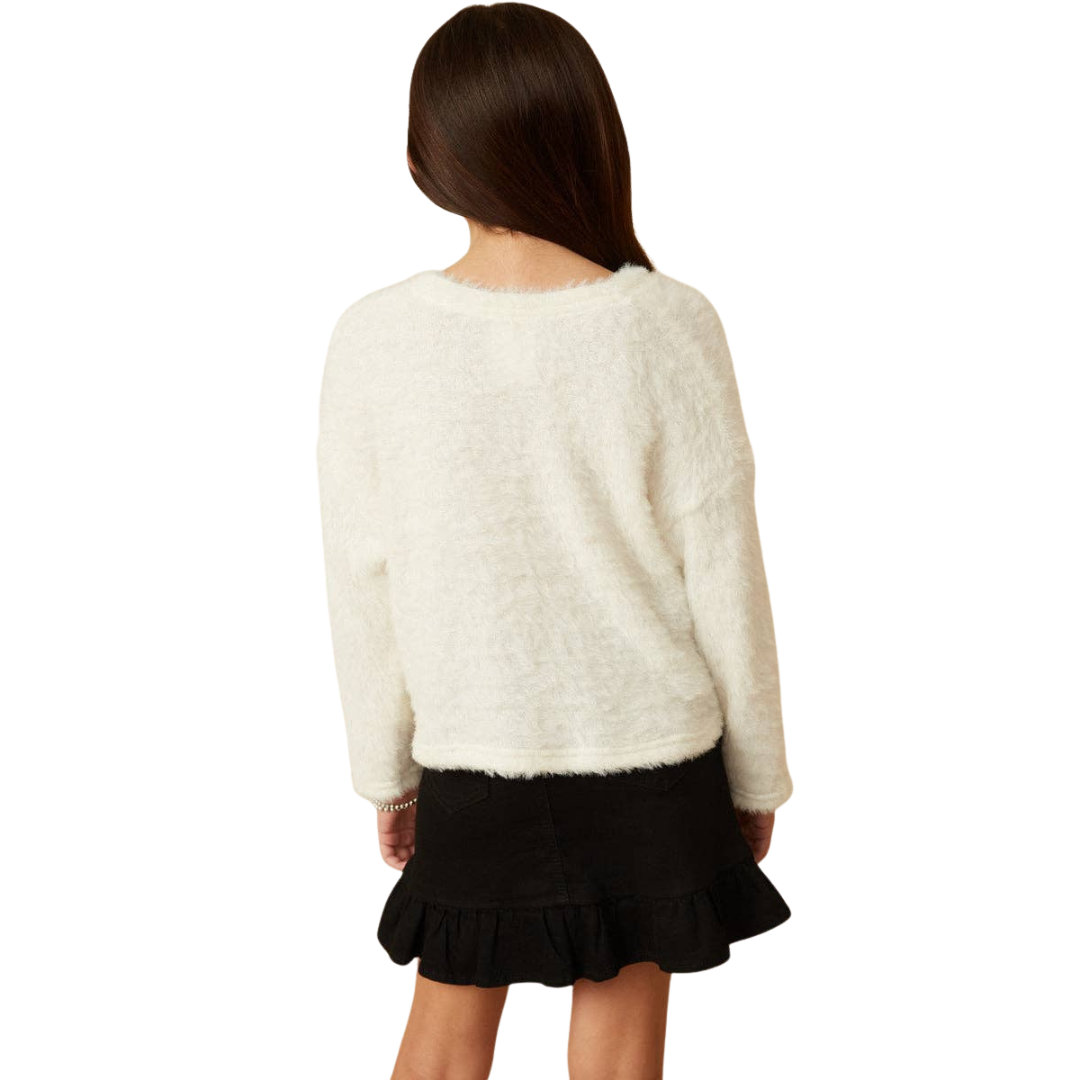 Mohair V Neck Sweater Top