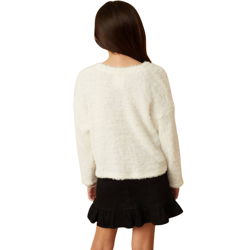 Mohair V Neck Sweater Top