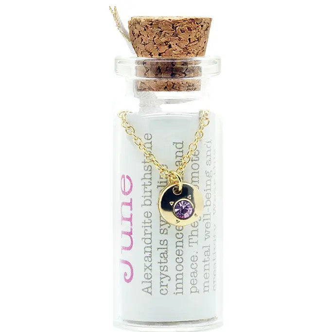 Birthstone Bottle Necklace