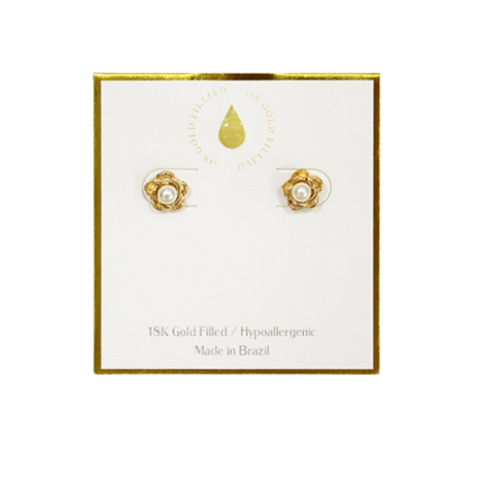 Flower Pearl Studs