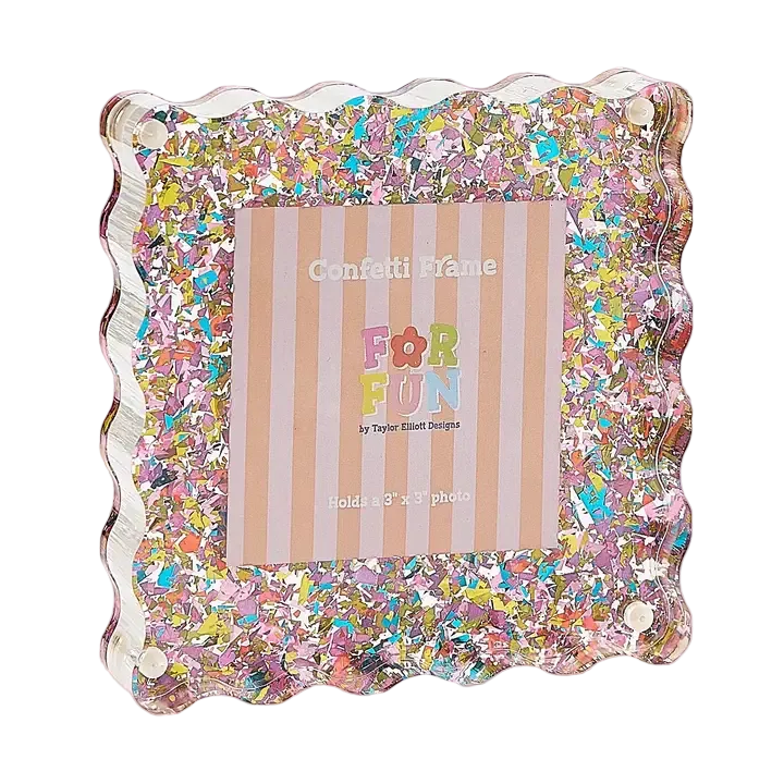 Small Acrylic Picture Frame - Happy Confetti