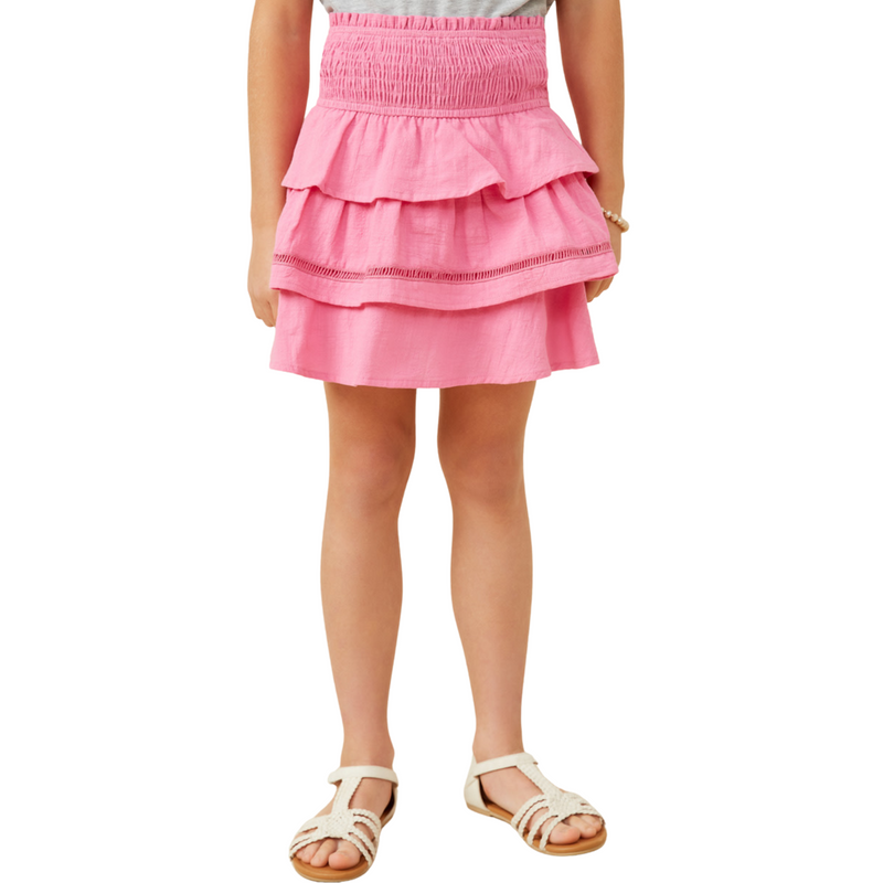 Crochet Trimmed Layered Skirt
