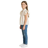 Multicolor Polka Dot Pleated Blouse