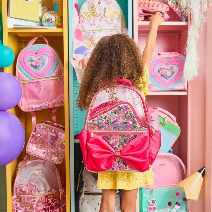 Bow & Jewels Confetti Clear Backpack