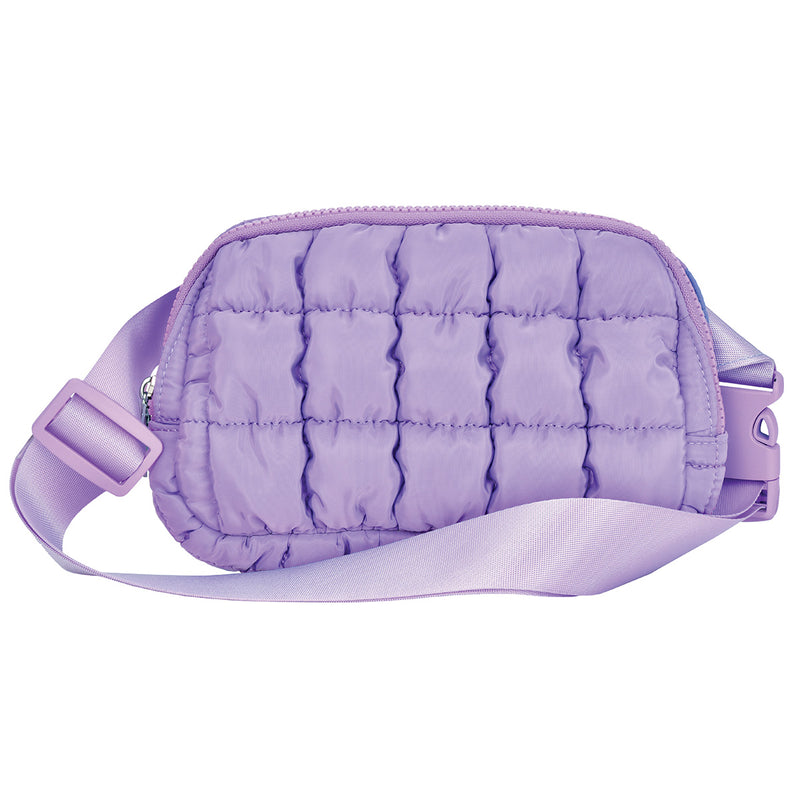 Vivid Violet Quilted Belt Bag