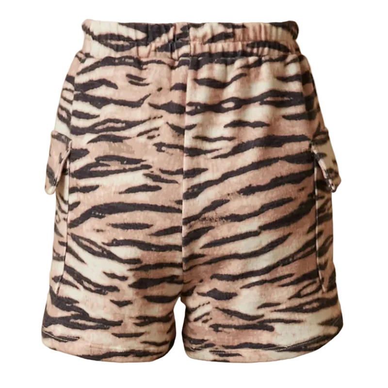 Smithsonian Tiger Print Knit Shorts