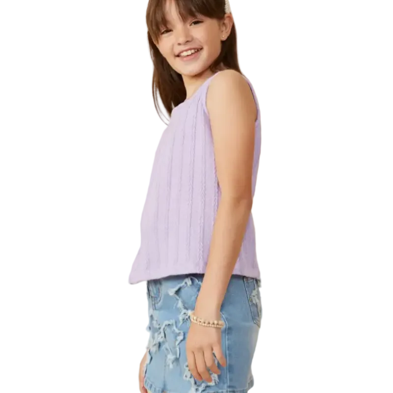 Cable Textured Knit Tank