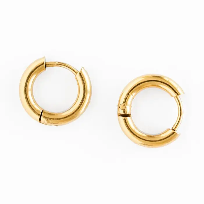 Endless Hoop Stud Earrings - Silver