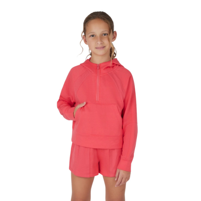 Terry Brushed Half Zip Hoodie