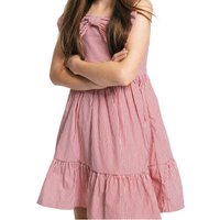 Bow Detail Stripe Strappy Dress