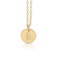 Letter Disc Necklace