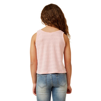 Patterned Button Knit Tank