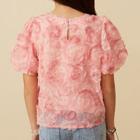 Puff Sleeve Organza Top