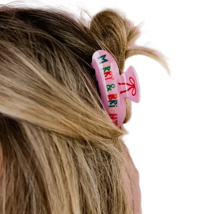 Merry & Bright Coquette Bow Christmas Hair Clip