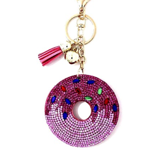 Rhinestone Keychain | Dessert Donut Sprinkles