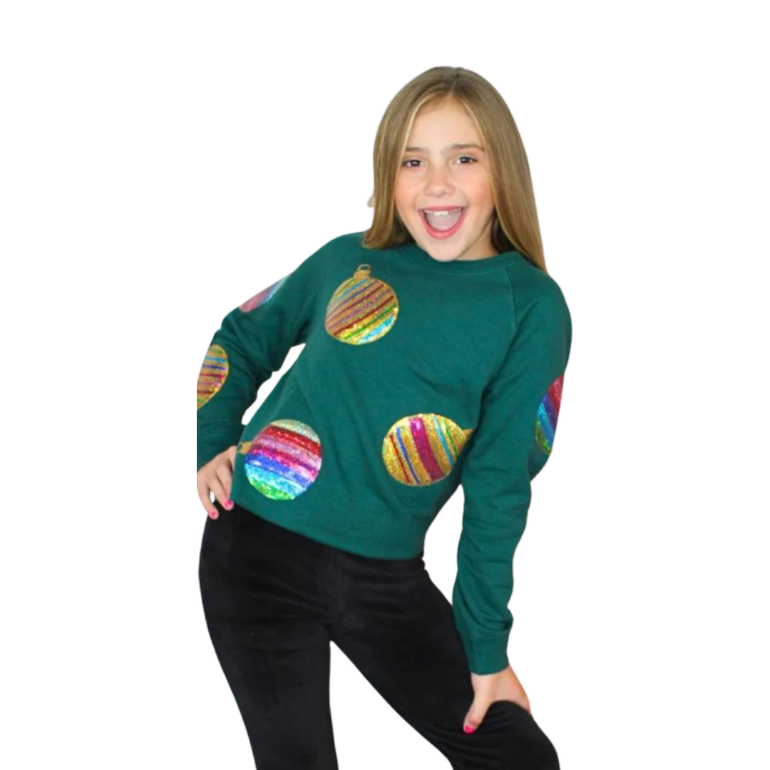 Sequins Christmas Ornament Sweatshirt