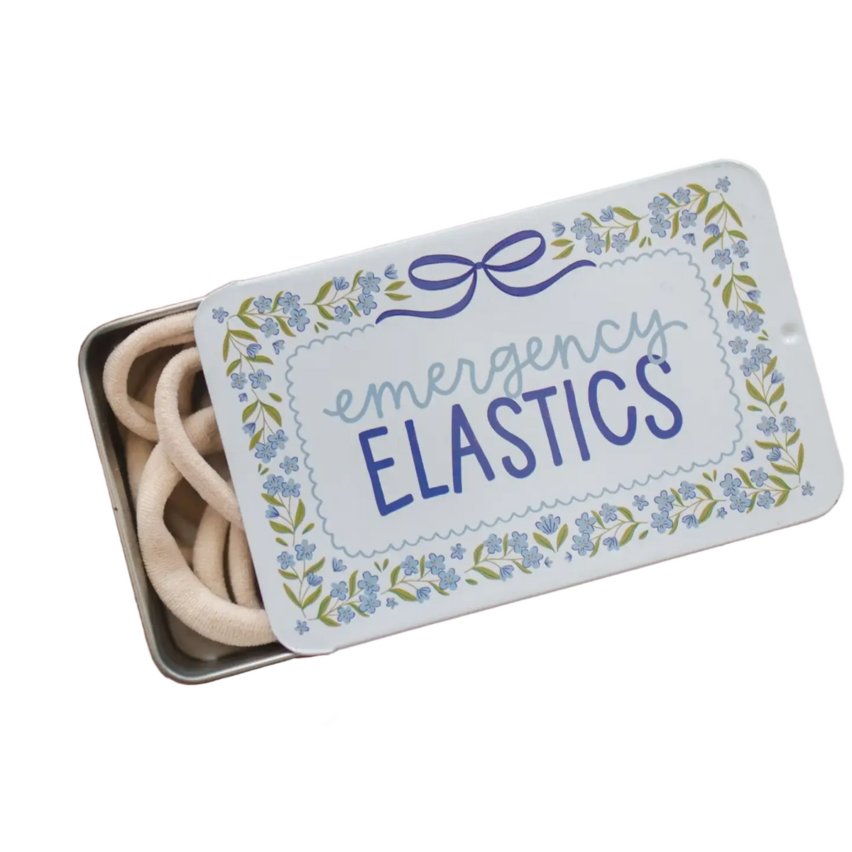 Emergency Elastics Travel Tin with 20 Hair Ties