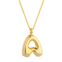 Bubble Letter Mini Charm Necklace