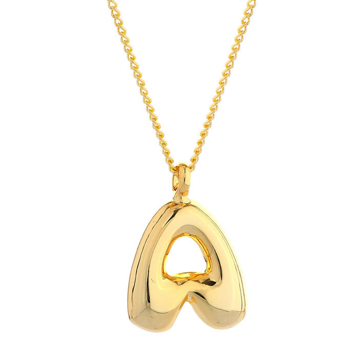 Bubble Letter Mini Charm Necklace