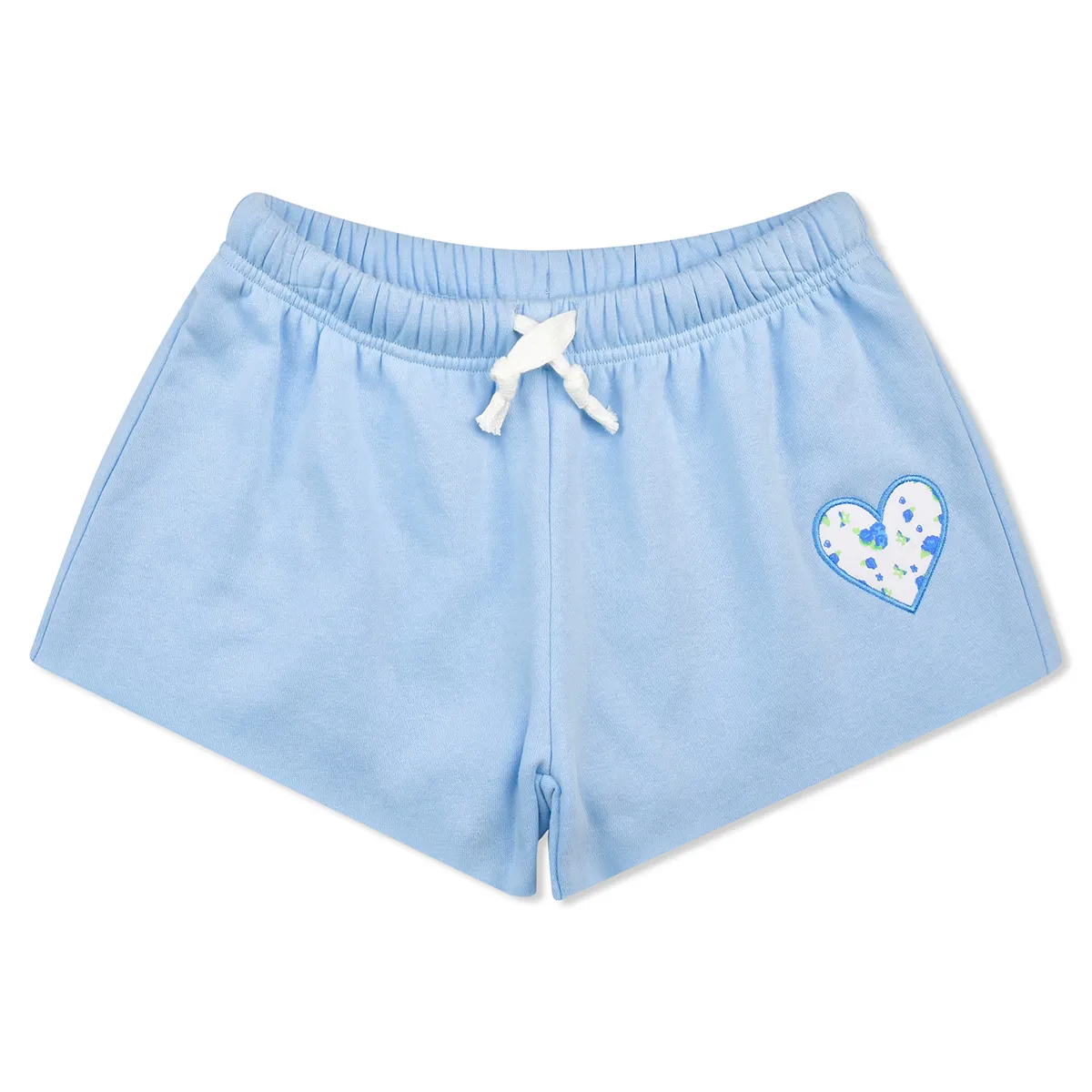 Blue Floral Sweat Shorts