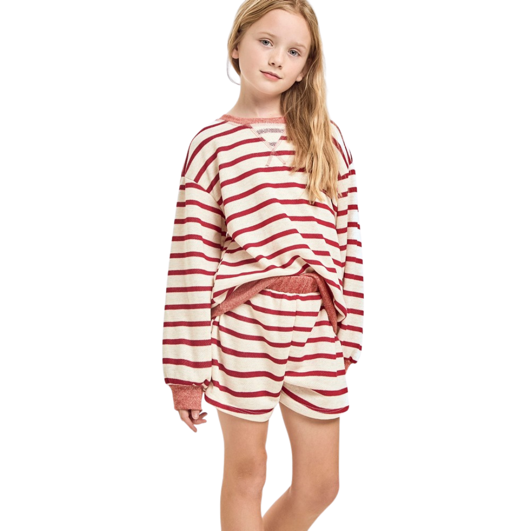 Stripe French Terry Short